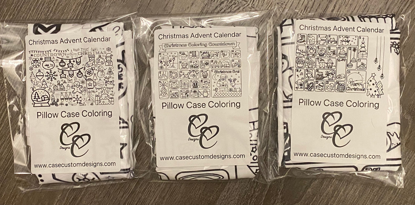 Christmas Advent Calendar Pillowcase